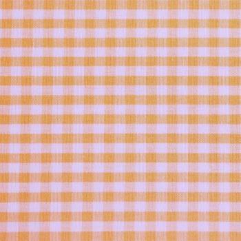 Baumwolle Druck Karo Ø 2mm  Orange/Weiß 